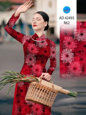 Vải Áo Dài Hoa In 3D AD 42493 26